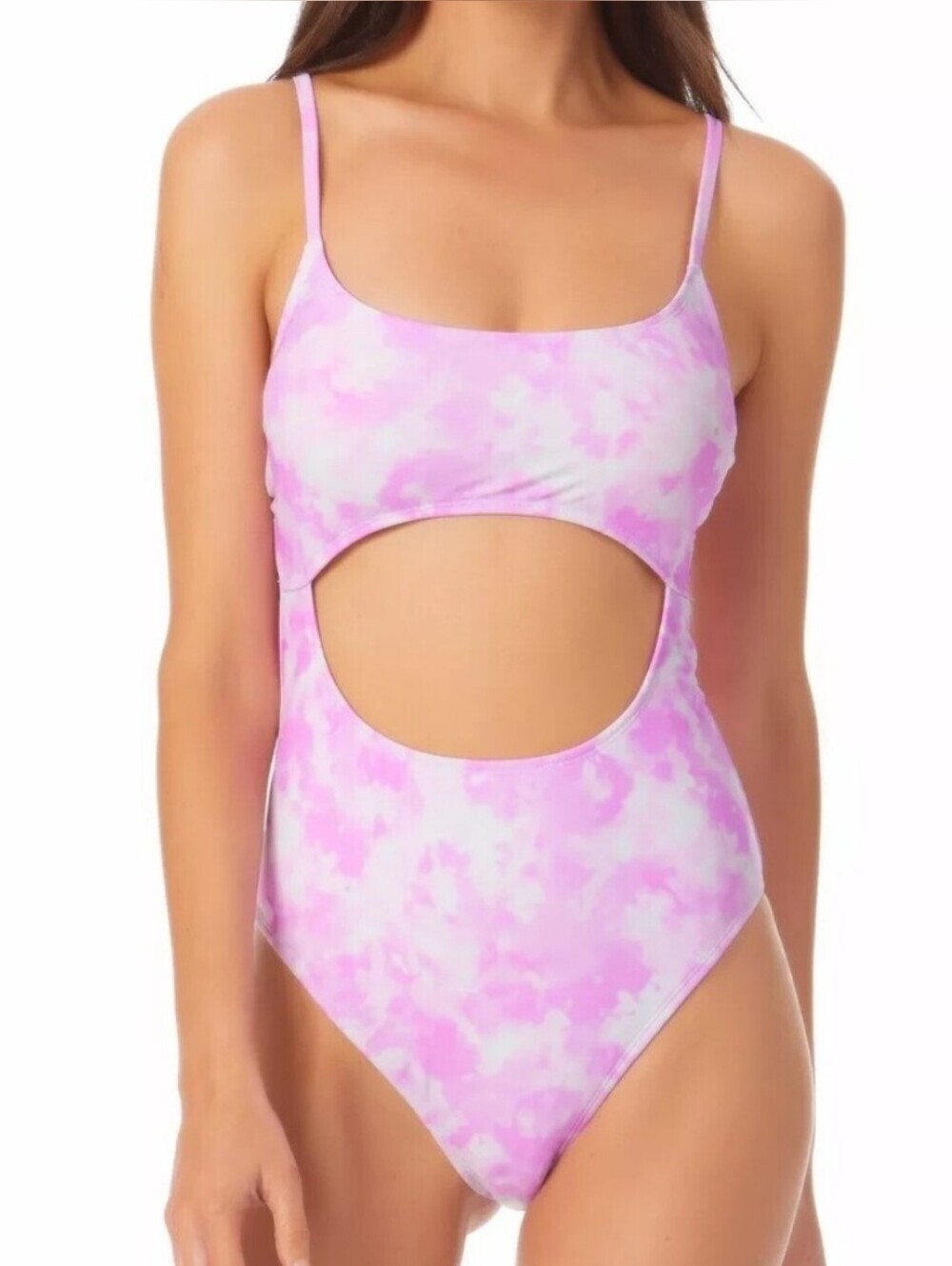 California Waves Juniors' Printed Cutout One-Piece Swimsuit Women's